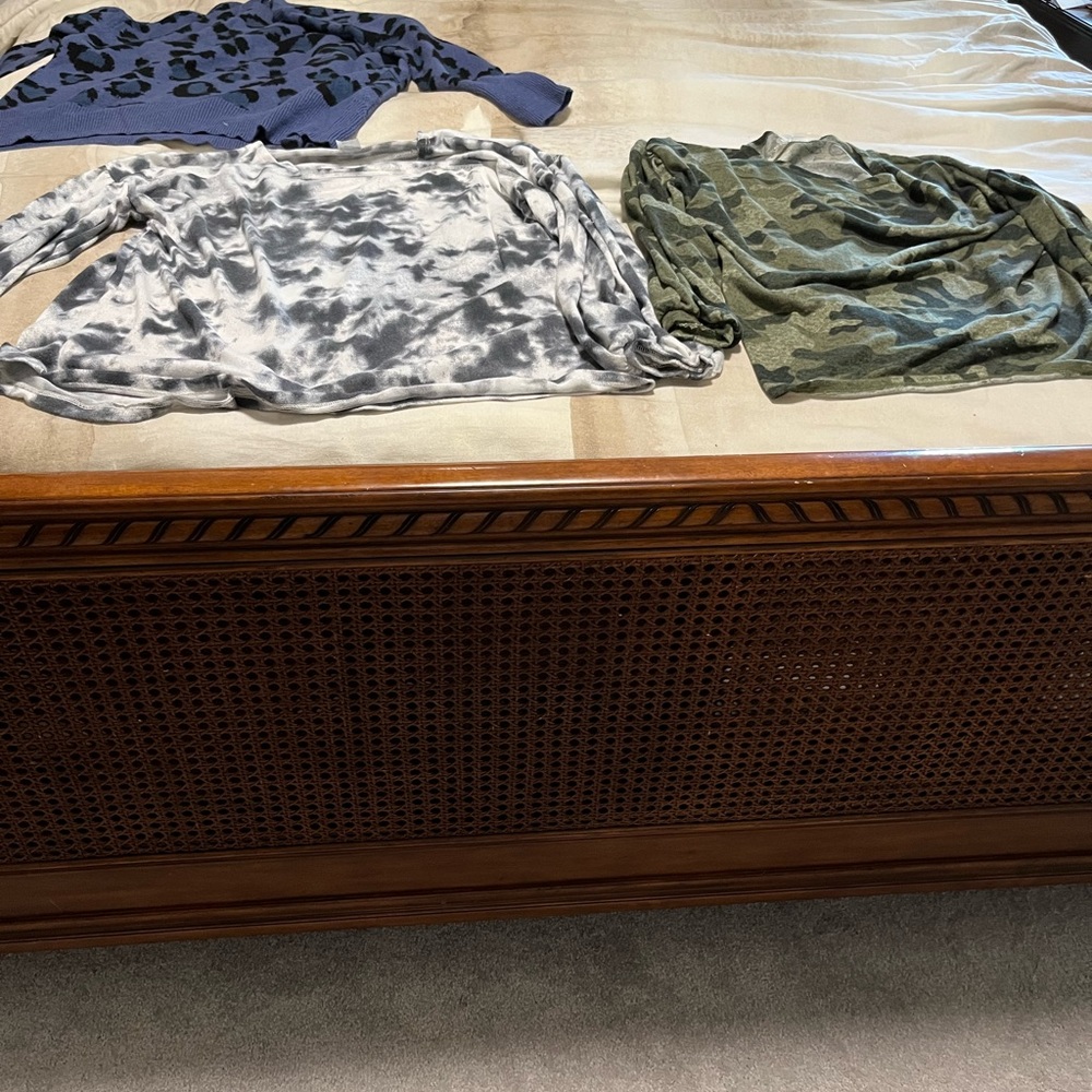 3 womenswear tops and sweater